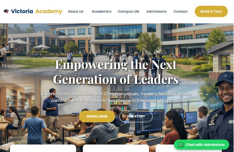 Live Demo: Victoria Heights Academy - Professional website template for [ ACADEMY ]